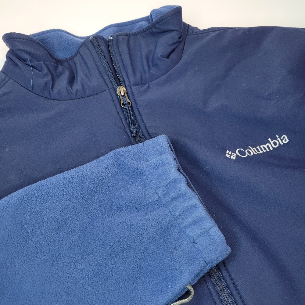 Columbia Mens XL Lightweight Fleece Quilted Long Sleeve Full Zip Nylon Jacket